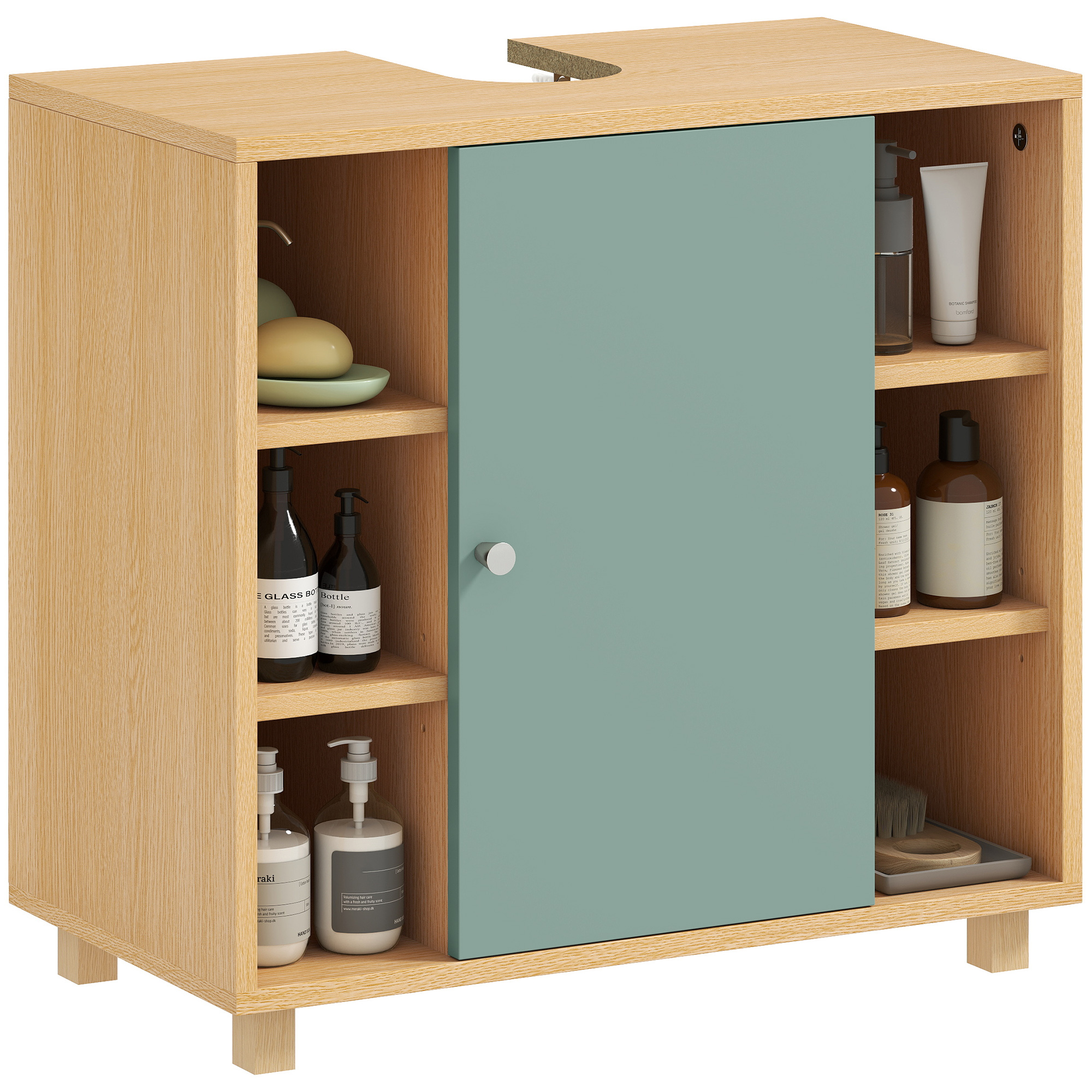 Waschbeckenunterschrank, 60 X 33 X 57 Cm, Grün