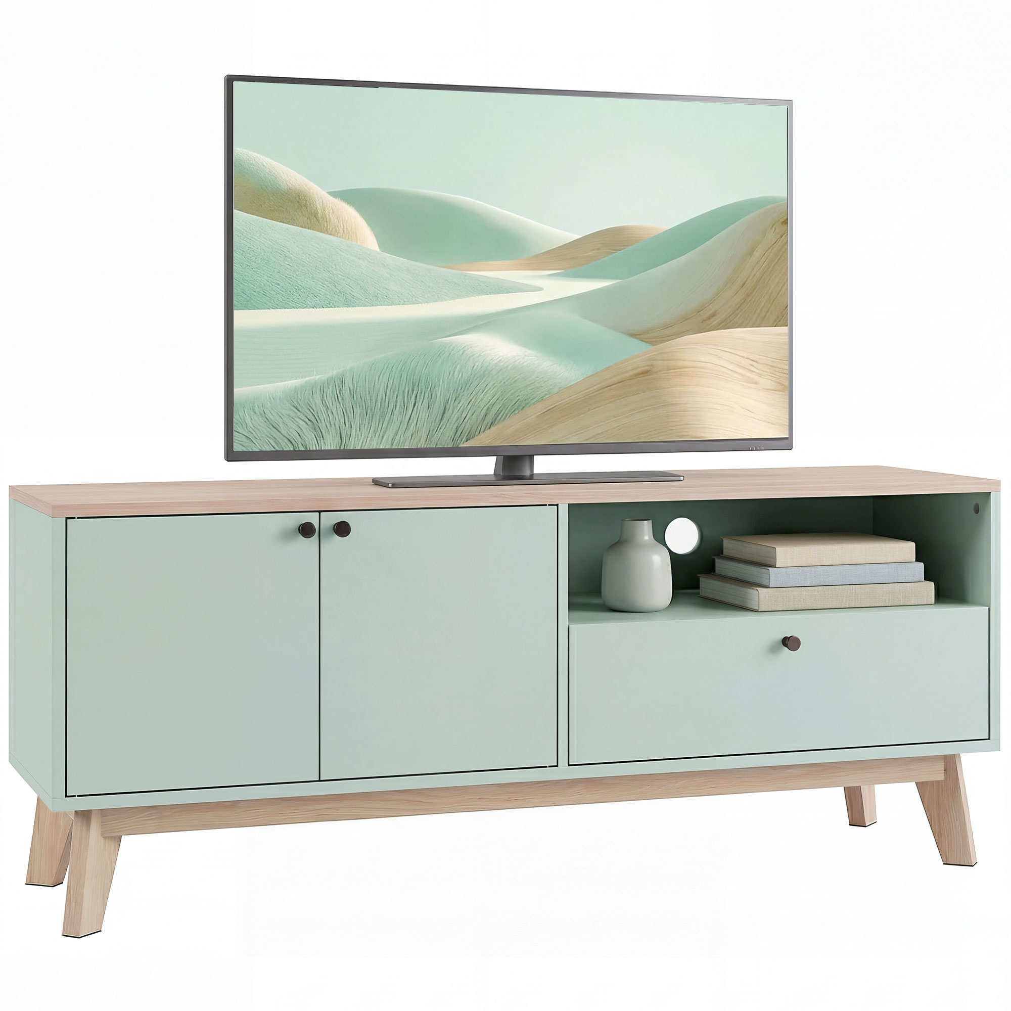 Schuhschrank, Schublade, 120 X 35 X 50 Cm, Hellgrün