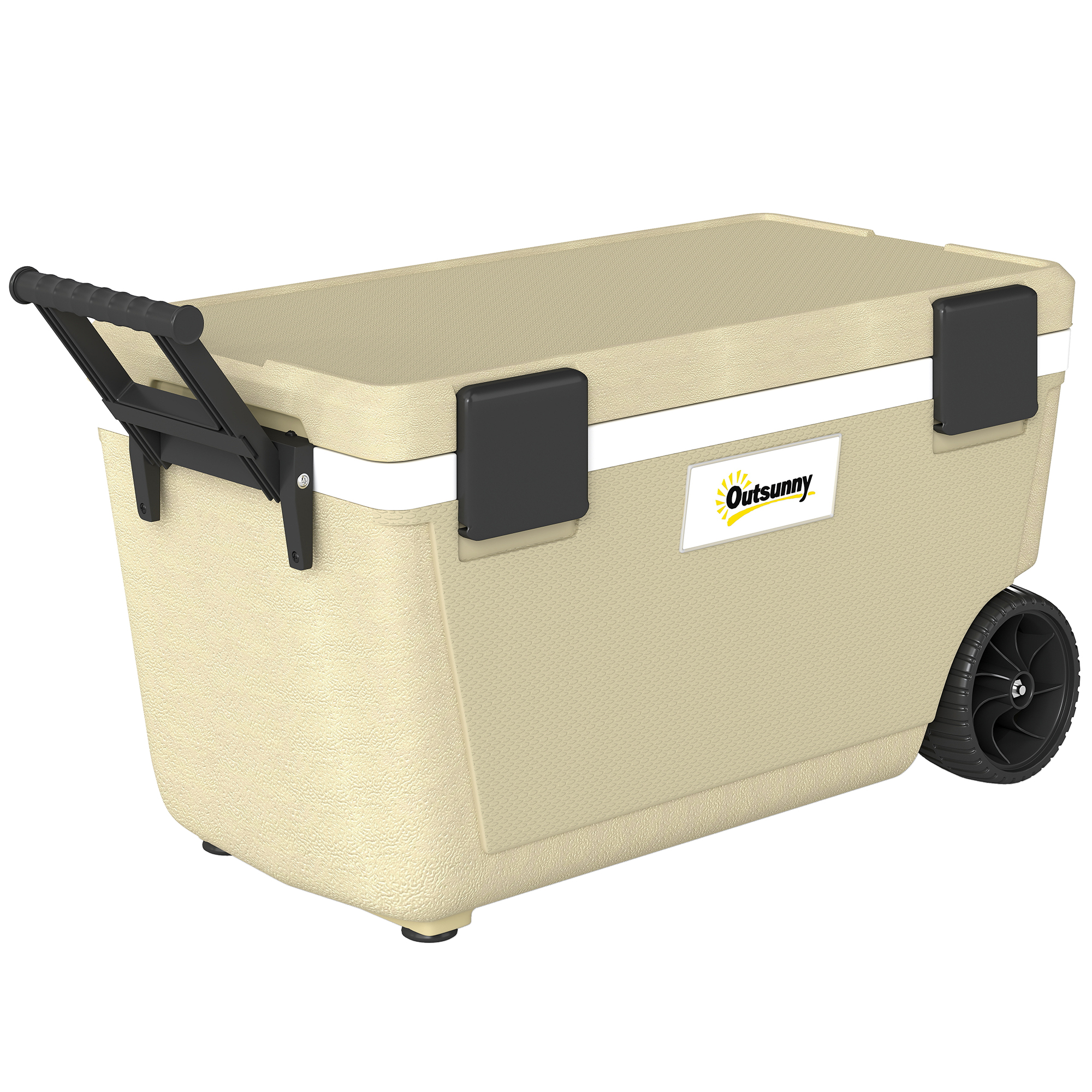 Kühlbox 70 L, Mit Rädern, Bis 72 H Kälte, 84 X 42,2 X 44,3 Cm, Khaki
