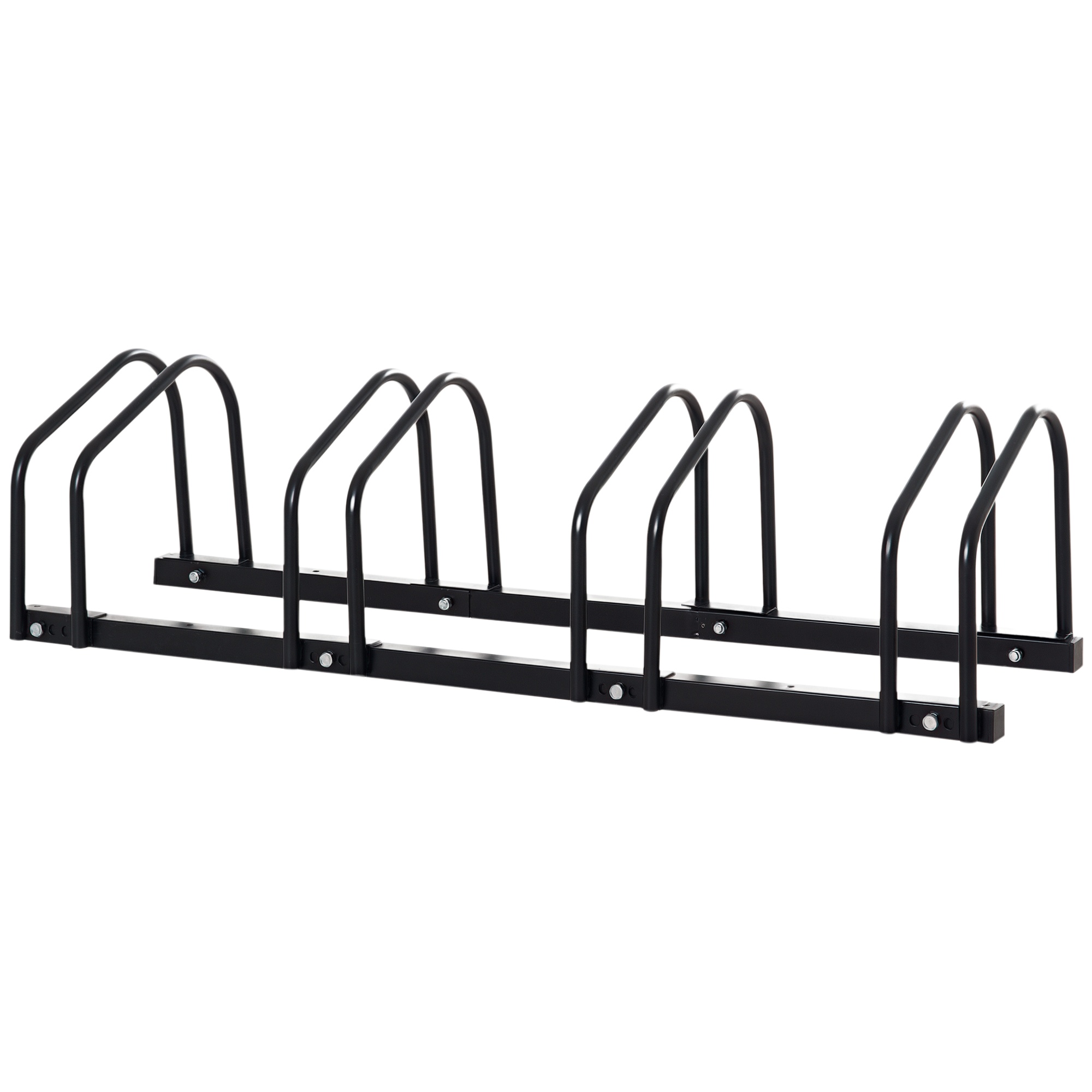 Fahrradständer Für 4 Fahrräder, 110 X 33 X 27 Cm, Schwarz