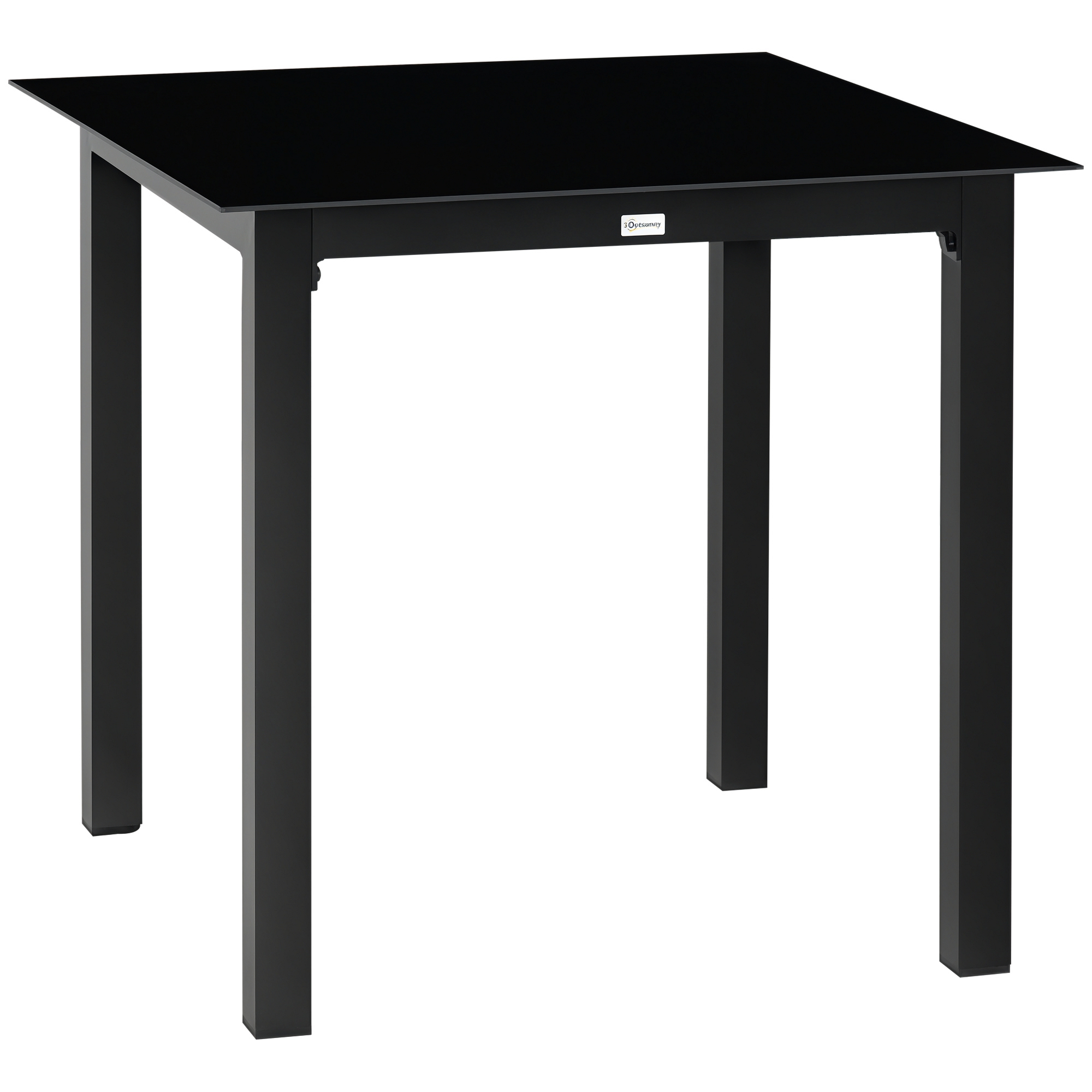 Gartentisch, Für Den Außenbereich, 80 X 80 X 74 Cm, Schwarz