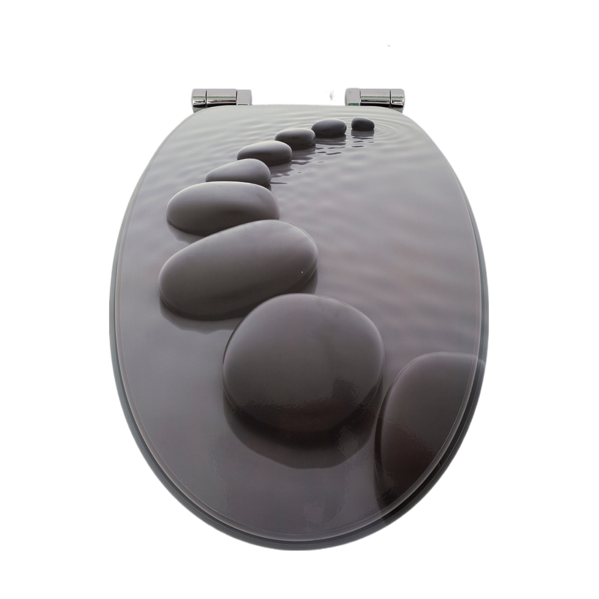 Wc-sitz, Mit Soft-close, 43 X 37 X 5 Cm, Schwarz