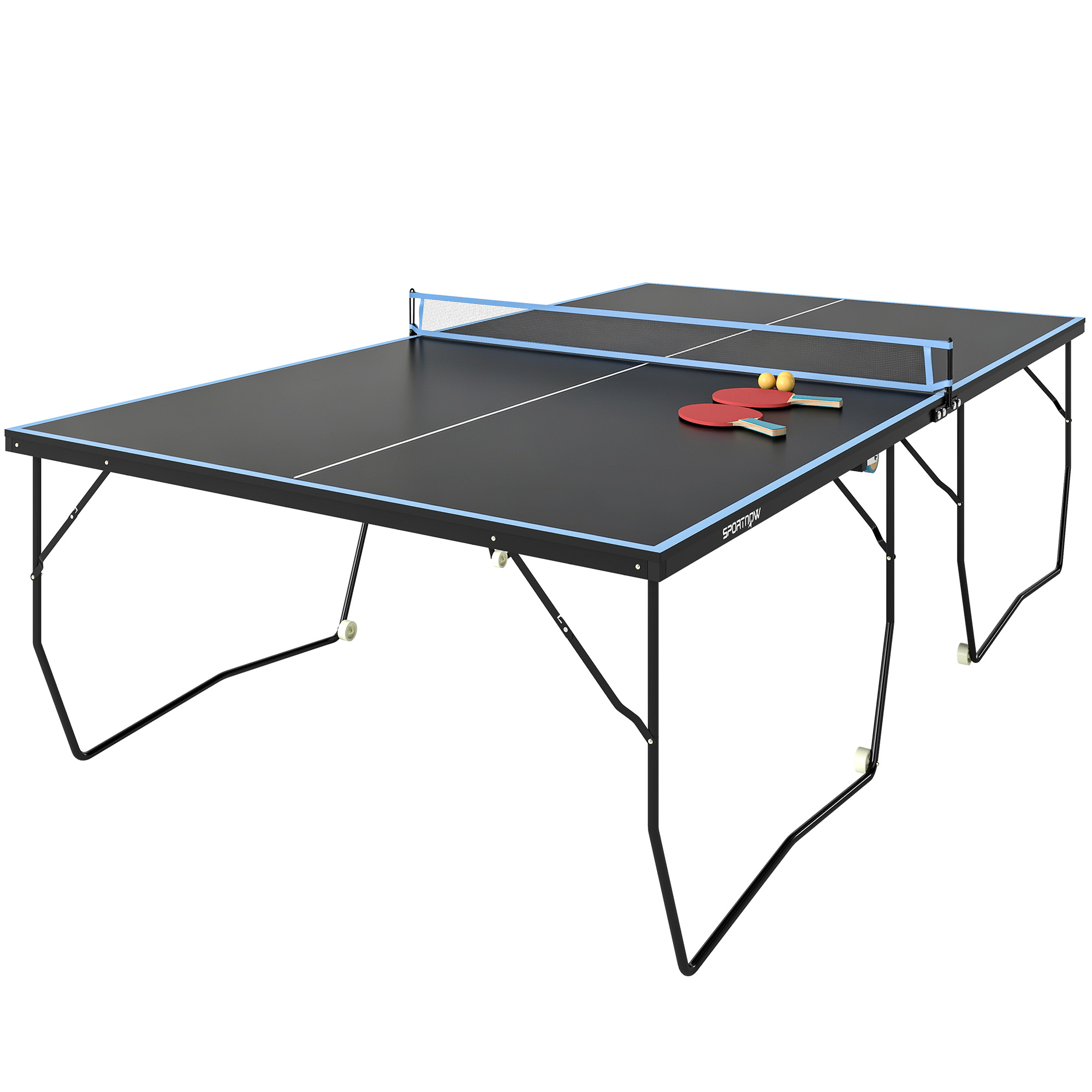 Tischtennisplatte, Klappbar, 274 X 152,5 X 76 Cm, Schwarz