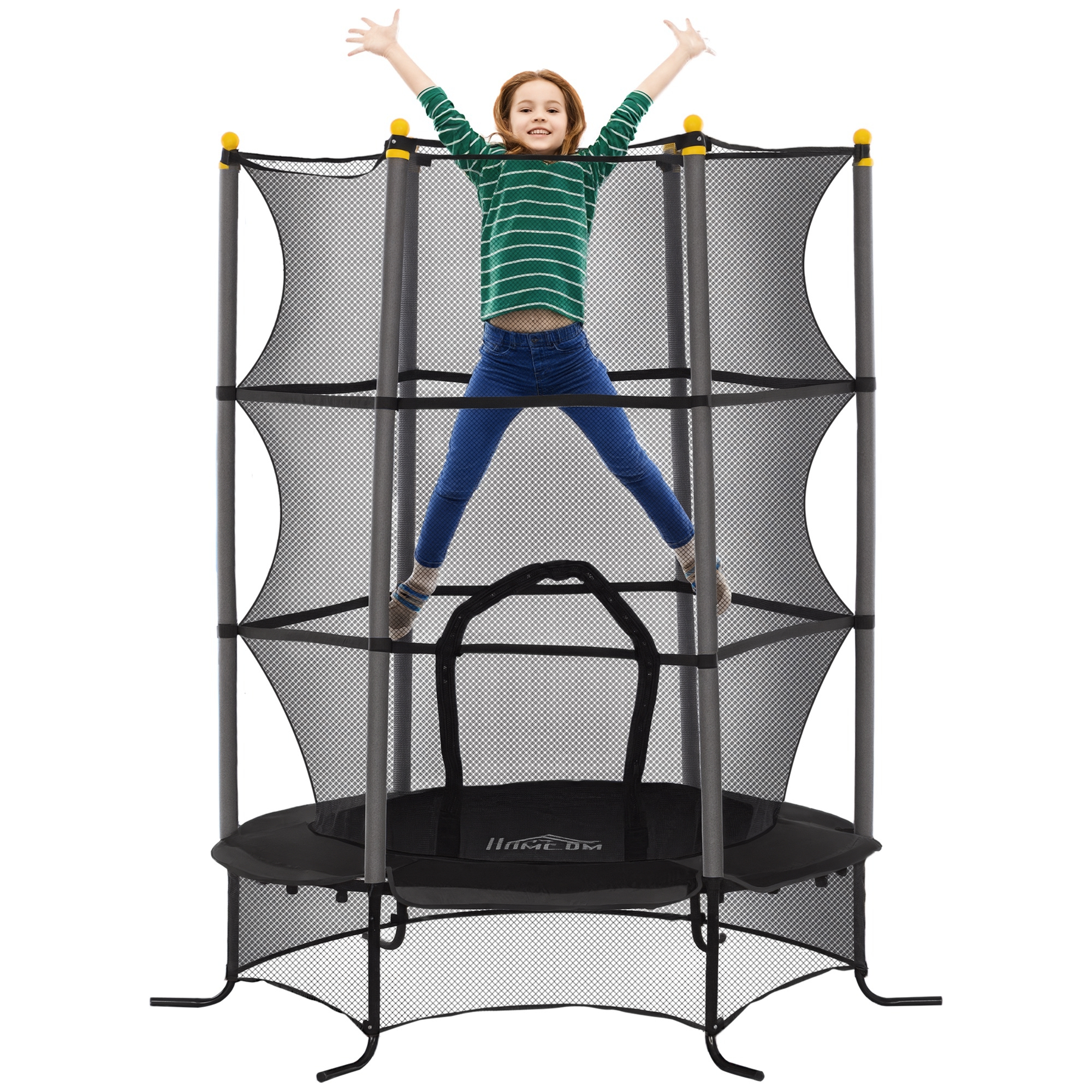 Trampolin Für Kinder, Sicherheitsnetz, 163 X 163 X 190 Cm, Schwarz