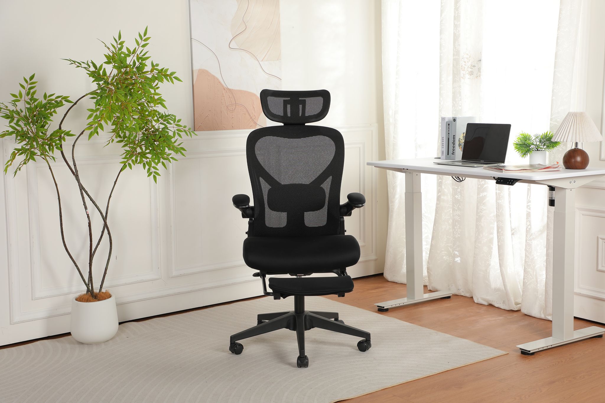 Bankkissen, Ergonomisch, Klappbar, 62 X 48,5 X 129 Cm, Schwarz
