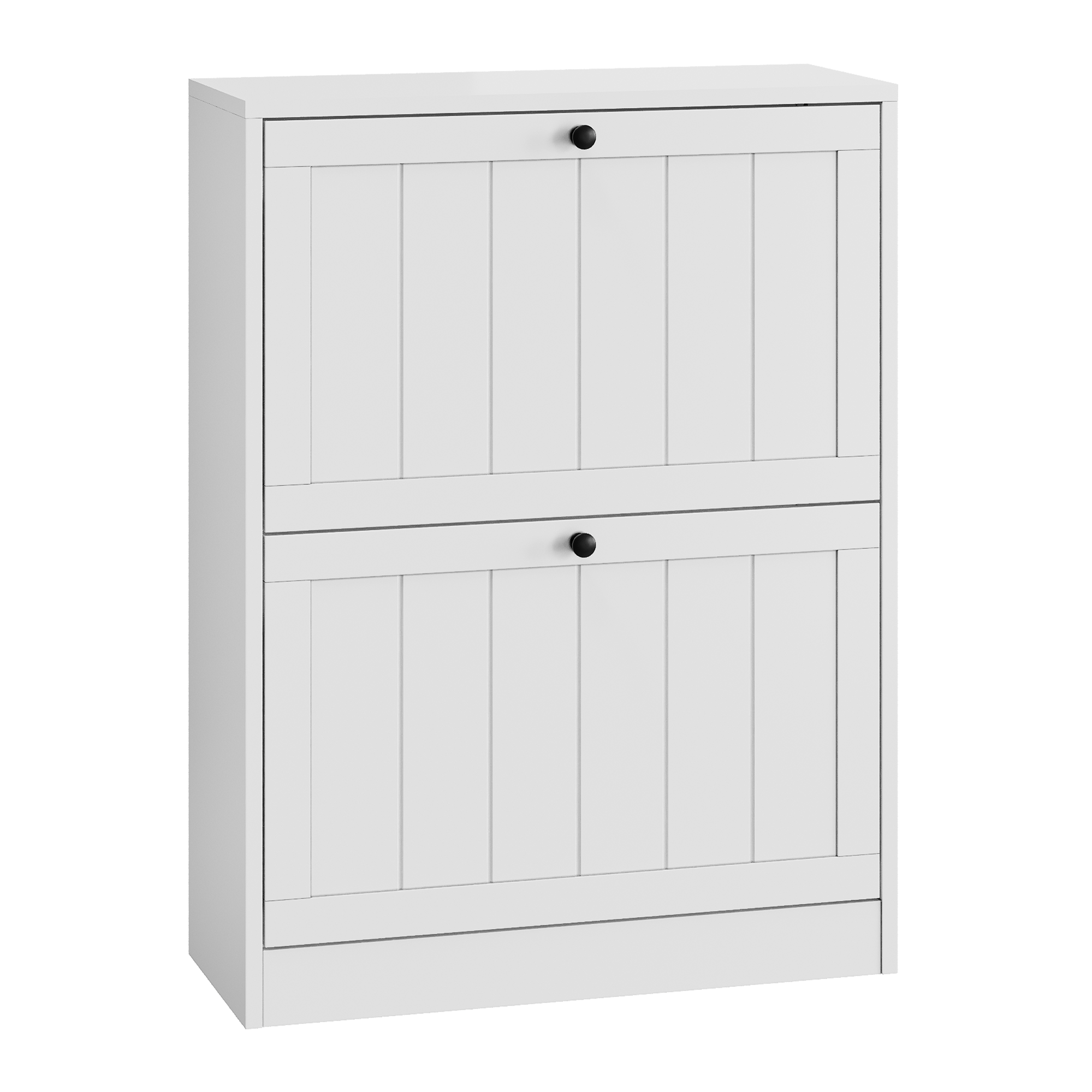 Schuhschrank, Kompakt, 60 X 24 X 80 Cm, Weiß