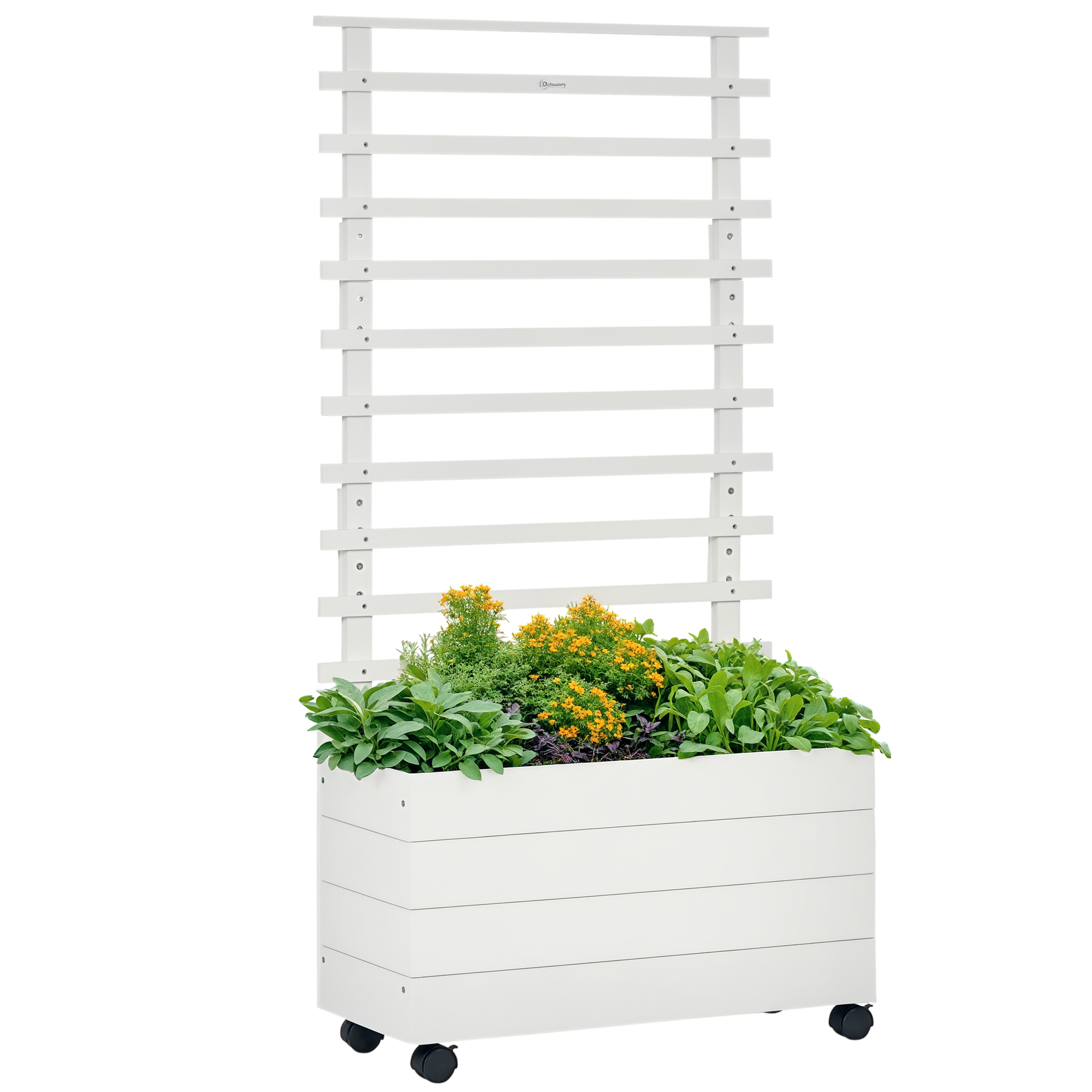Hochbeet, Ohne Boden Für Optimale Drainage, 76 X 30 X 155 Cm, Weiß
