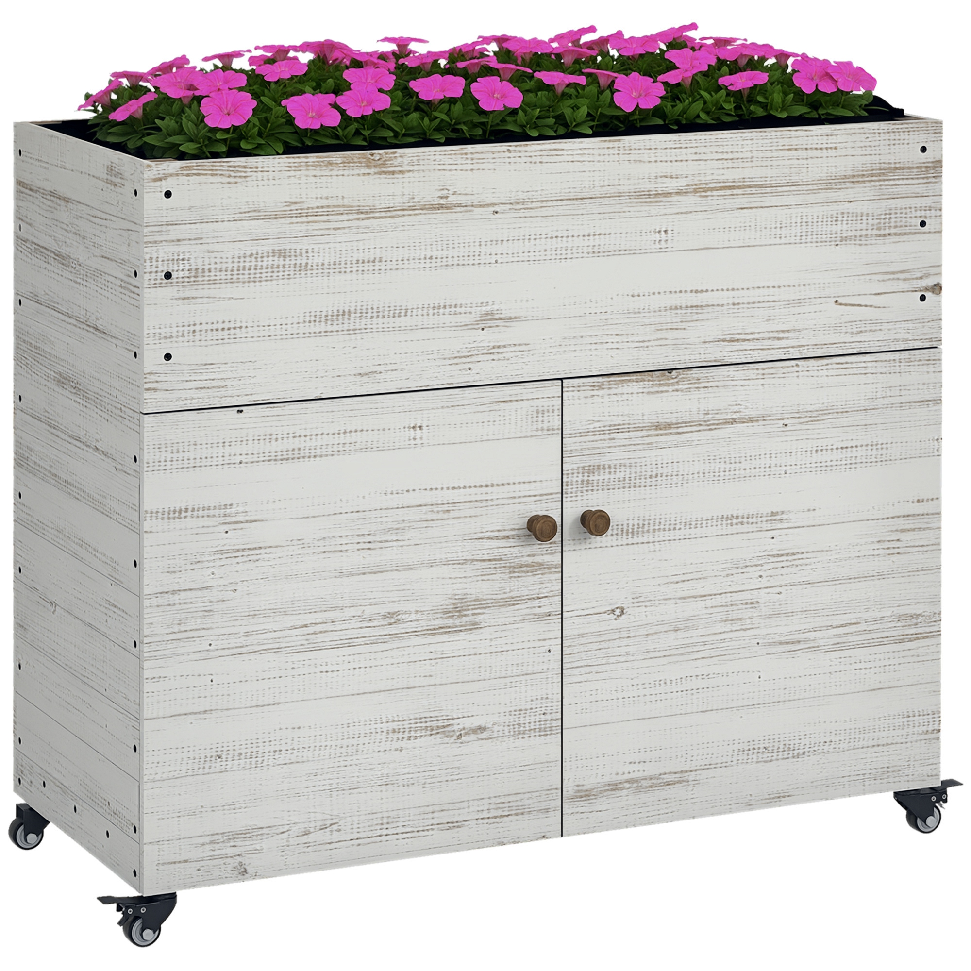 Hochbeet, Erhöht, 110 X 50 X 95 Cm, Weiß