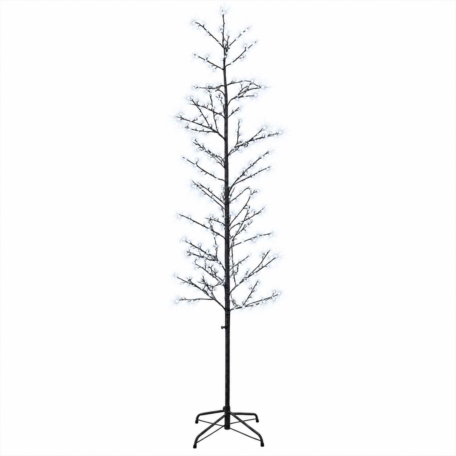 Künstlicher Led-birkenbaum Schwarz 47 X 210 Cm Stahl 567 Leds Vidaxl
