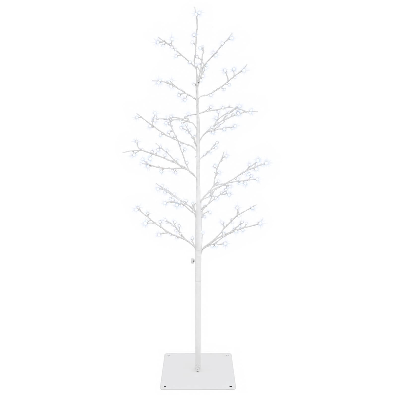 Künstlicher Led-birkenbaum Weiß 120 Cm Stahl 279 Leds Vidaxl