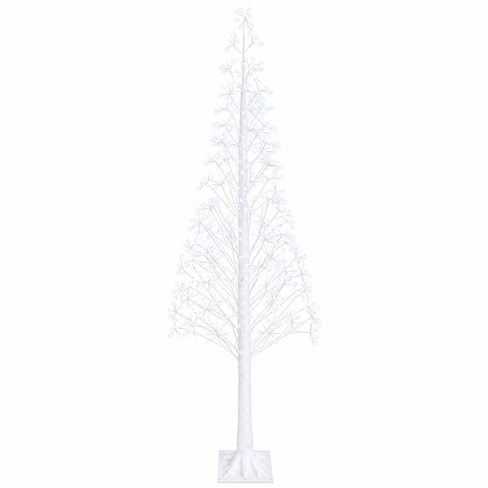 Sternen-weihnachtsbaum Weiß 25 X 25 X 240 Cm Kunststoff Vidaxl