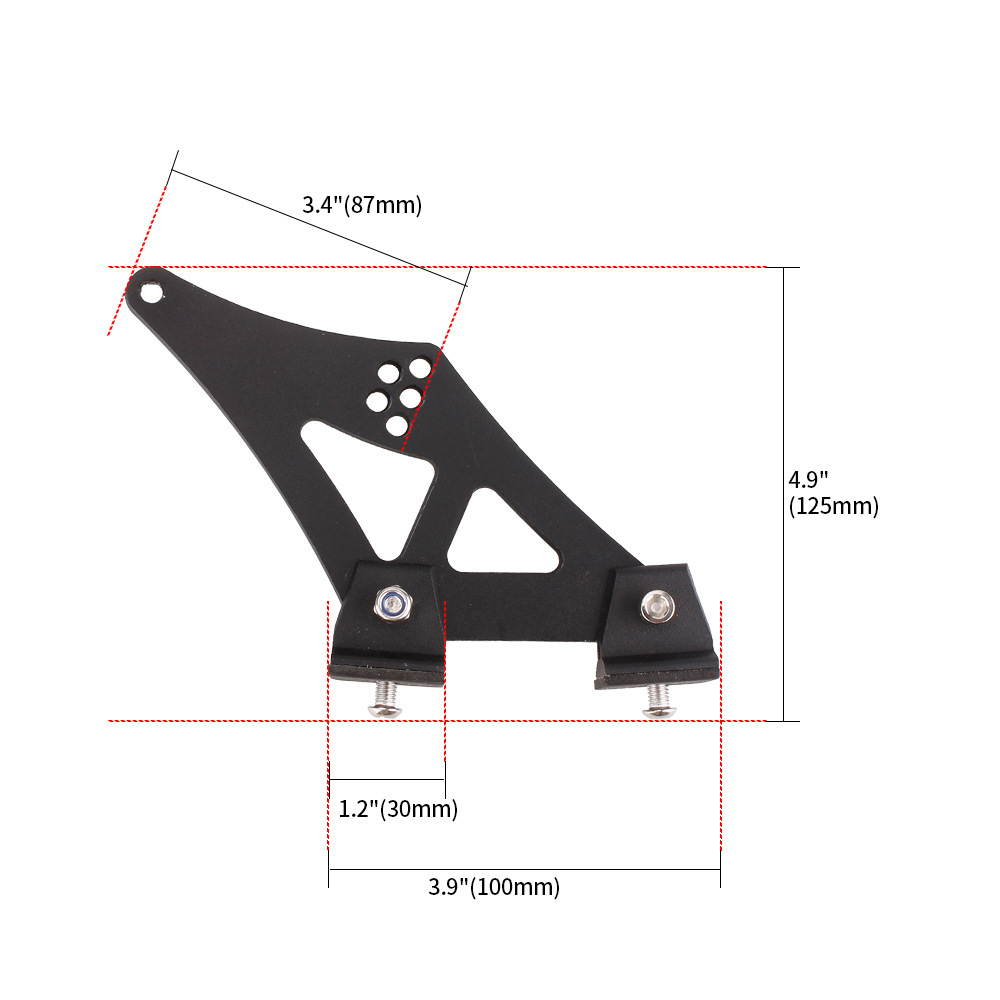 Zubehör Für Fahrzeugmodifikationen: Heckflügel-montagehalterung Aus Aluminiumlegierung, Bohrungen Für Heckflügel-montagefüße (5 Zoll, 7 Zoll, 10 Zoll - -5 Zoll).