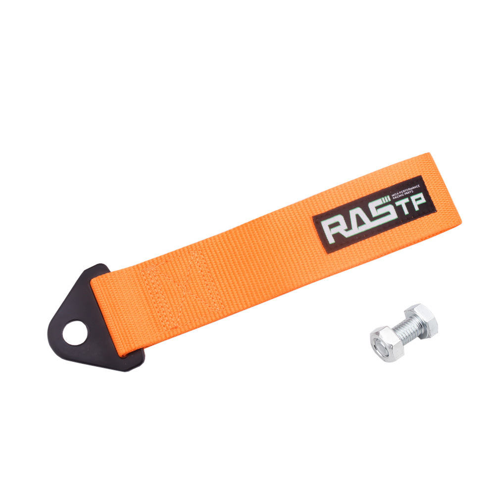 Autozubehör Zur Individualisierung, Trendige Und Personalisierte Frontstoßstangendekorationen, Abschleppgurte Und -kabel – [rastp Logo] Orange