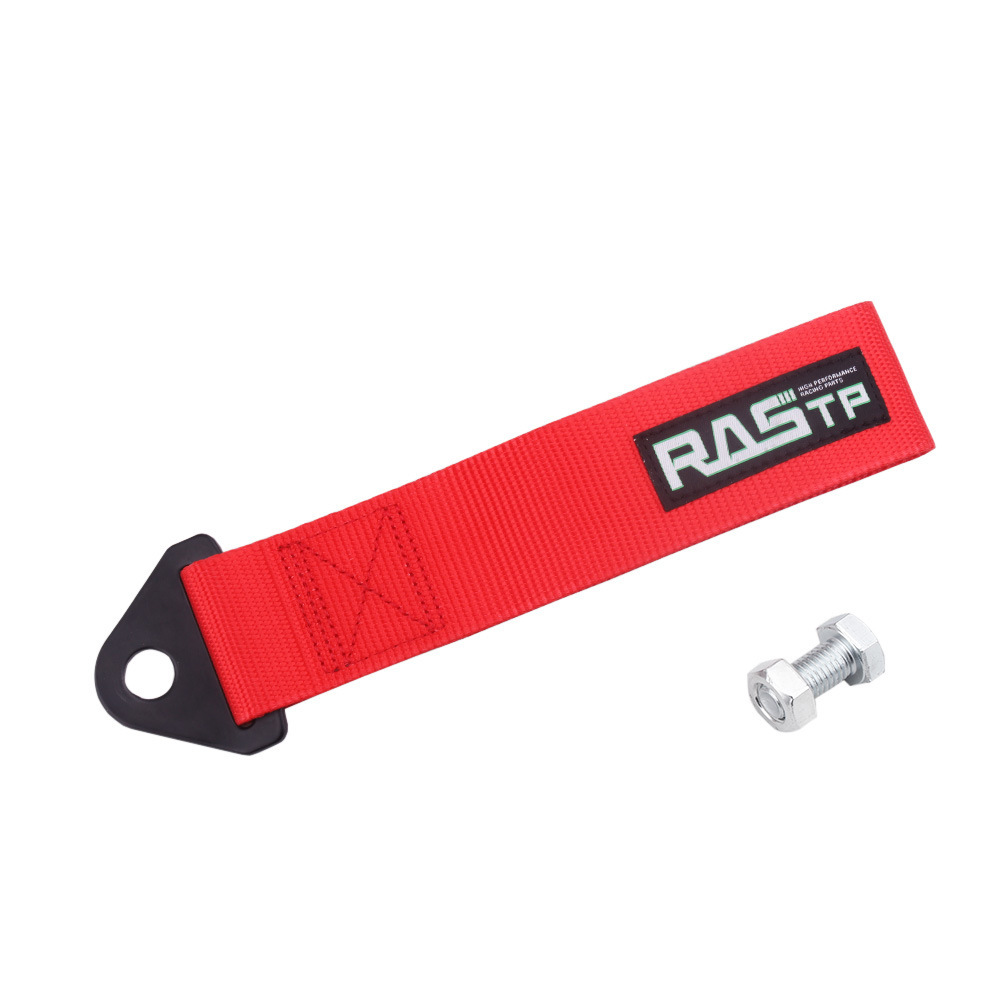 Auto-tuning-zubehör, Trendige Und Personalisierte Frontstoßstangen-dekorationen, Abschleppgurte Und -kabel – [rastp Logo] Rot