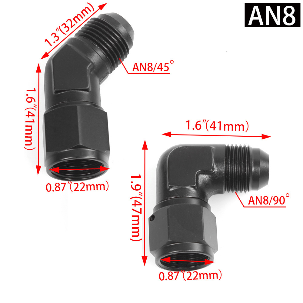 Kfz-modifikationsteile, Adapterschrauben Aus Aluminiumlegierung (männlich Und Weiblich), Ölgekühlter Geschmiedeter Adapter An4-12 - -an4