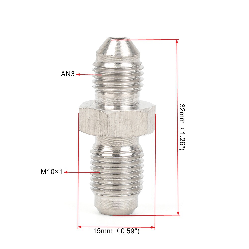 Kfz-modifikationsteile: An3-adapter, M12x1-steckverbinder Aus Aluminiumlegierung, M10x1-stecker Aus Edelstahl - An3-m101