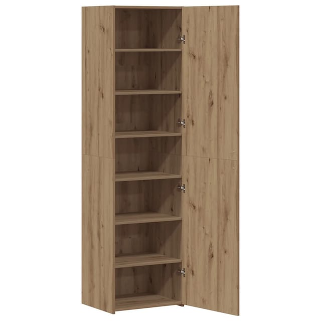 Highboard Kunsthandwerk Eiche 50x42.5x185 Cm Ingenieurs Holz Vidaxl