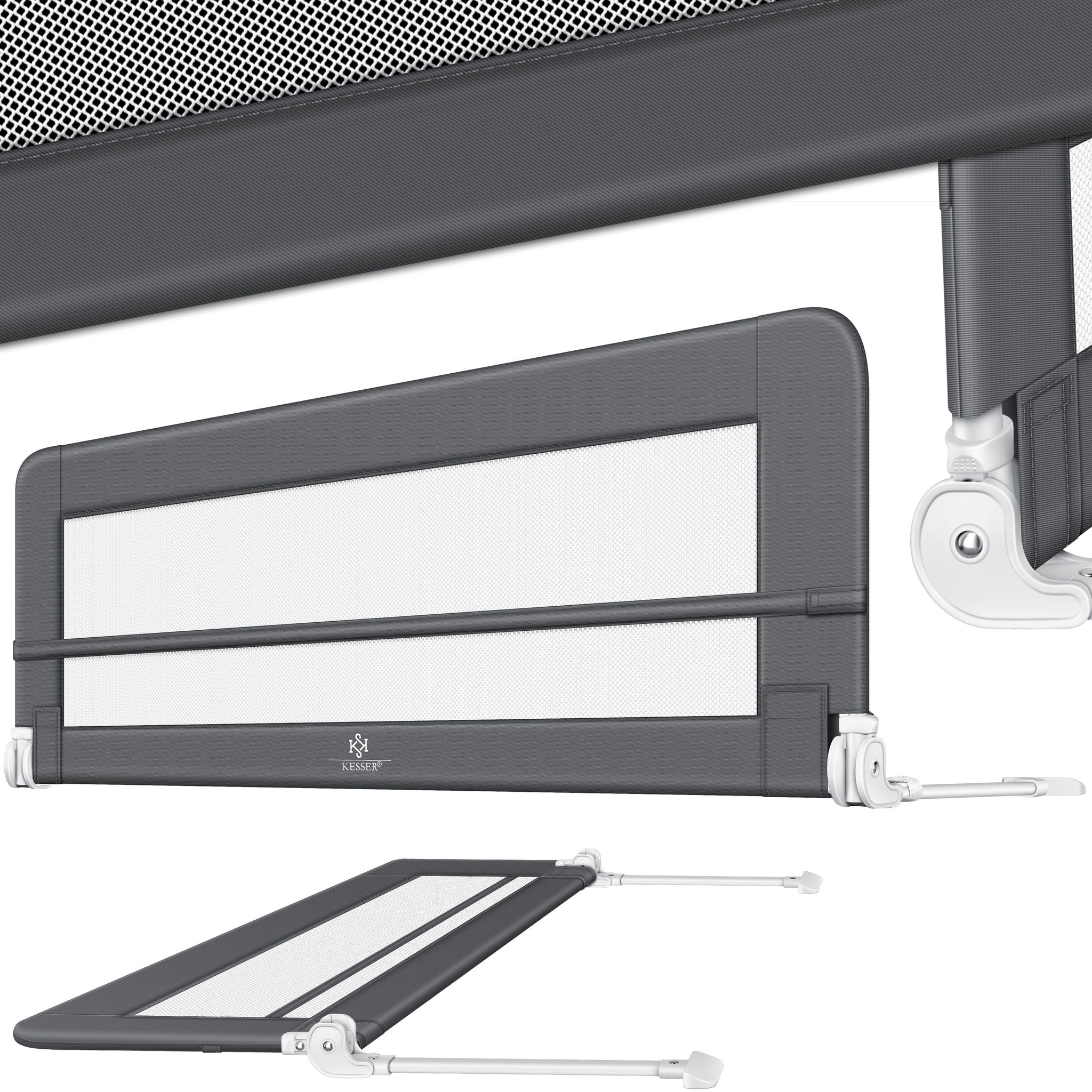 Kesser® Bettgitter Für Kinder - 120cm, Dunkelgrau