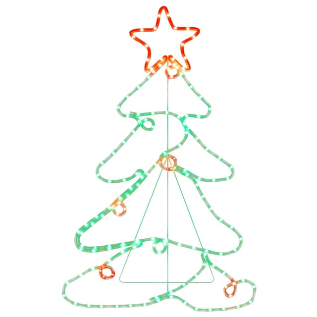 Led-silhouette Weihnachtsbaum 144 Leds 88x56 Cm Vidaxl