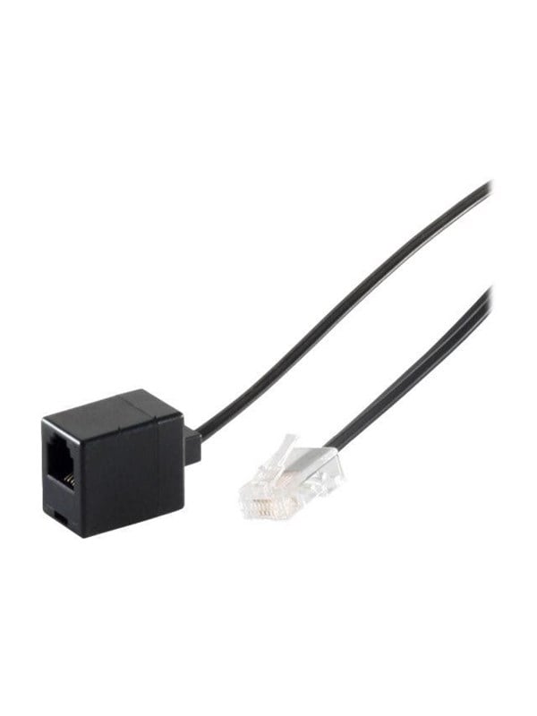 S-Impuls phone extension cable - 10 m - black - Schwarz - 10m