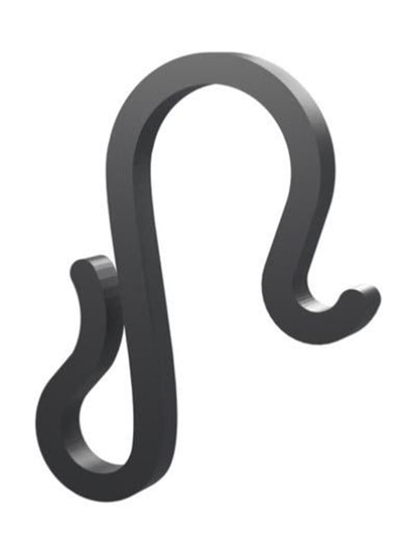 Light Solutions Lichterketten-Clips Dachrinnenhaken fr Weihnachtslichter und Lichterketten - 20mm - Schwarz - 20 Stk