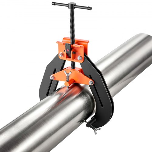 VEVOR Rohrausrichtungsklemme für Ø50,8-203,2mm Rohre Ausrichtungswerkzeug, Rohrausrichtungsschelle für Werkstatt Garage & Industrie, Stahlkonstruktion, 3-Punkt, mit T-Griff & Schnellverschlussknopf