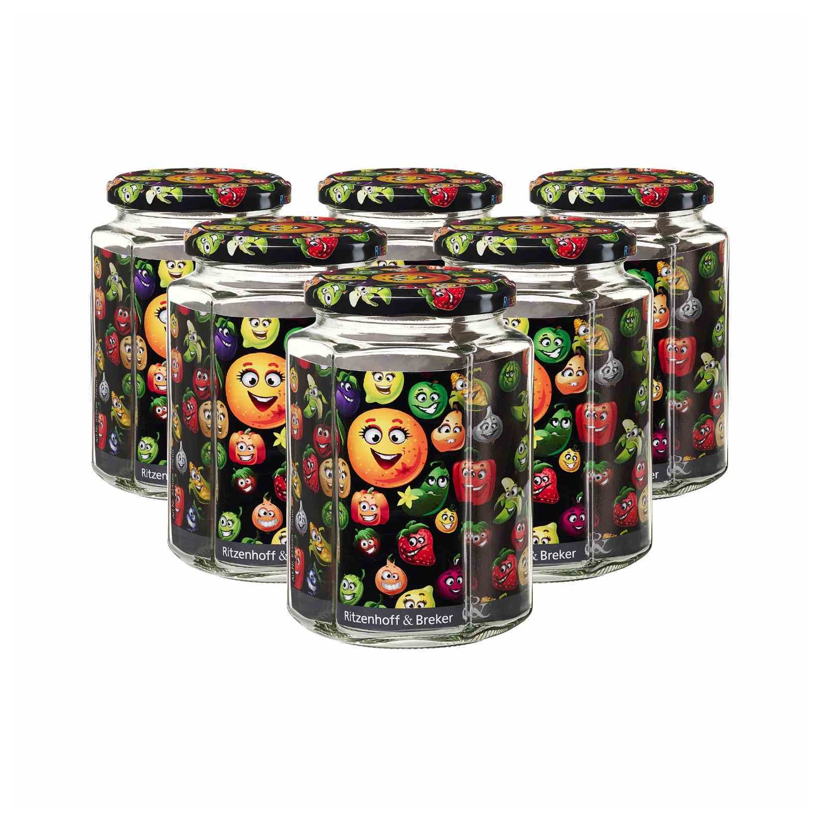 Ritzenhoff & Breker Vorratsgläser Smile 770 ml 6er Set