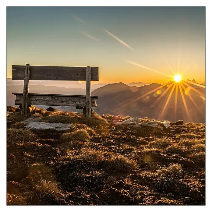 ProArt Glasbild (Bench & Horizon, B x H: 50 x 50 cm)