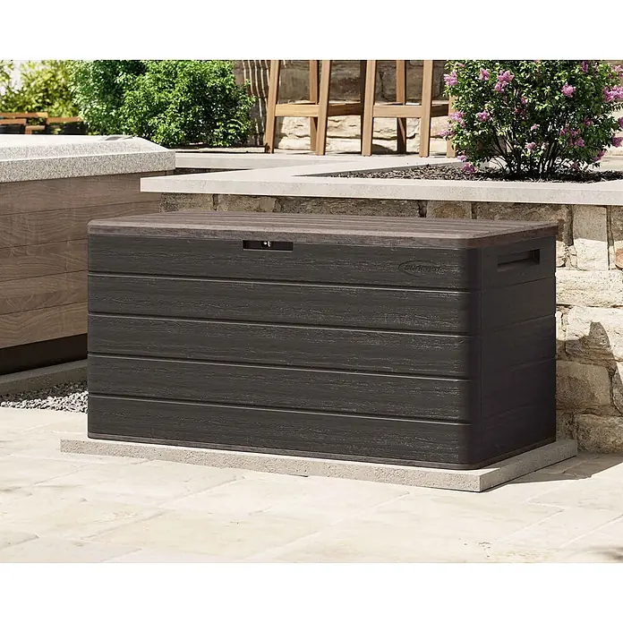 Suncast Auflagenbox (147 x 74 x 74 cm, Kunststoff, Anthrazit)