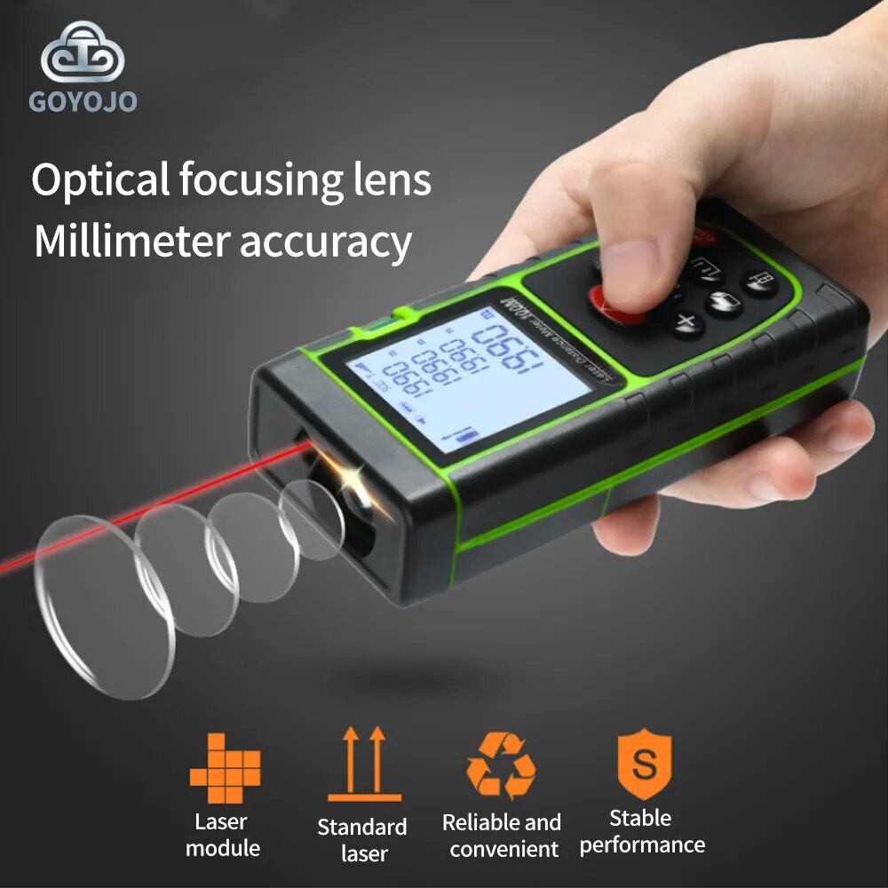 Laser Entfernungsmesser Digital Distanzmesser Abstandsmesser 40m -akkurat | Gelb Bild 5