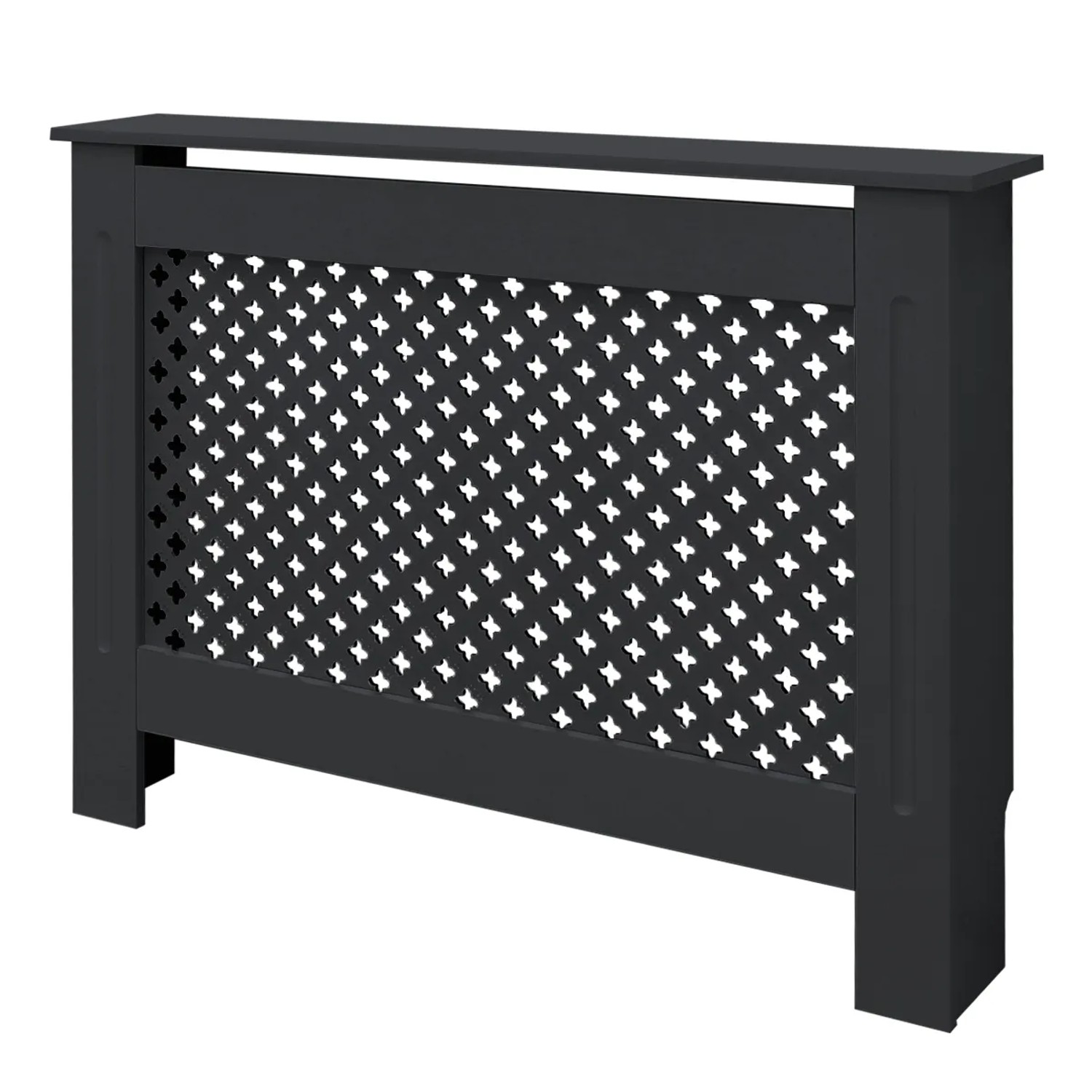 ML-Design Heizkörperverkleidung mit Wabenmuster 112x19x82cm Anthrazit aus MDF