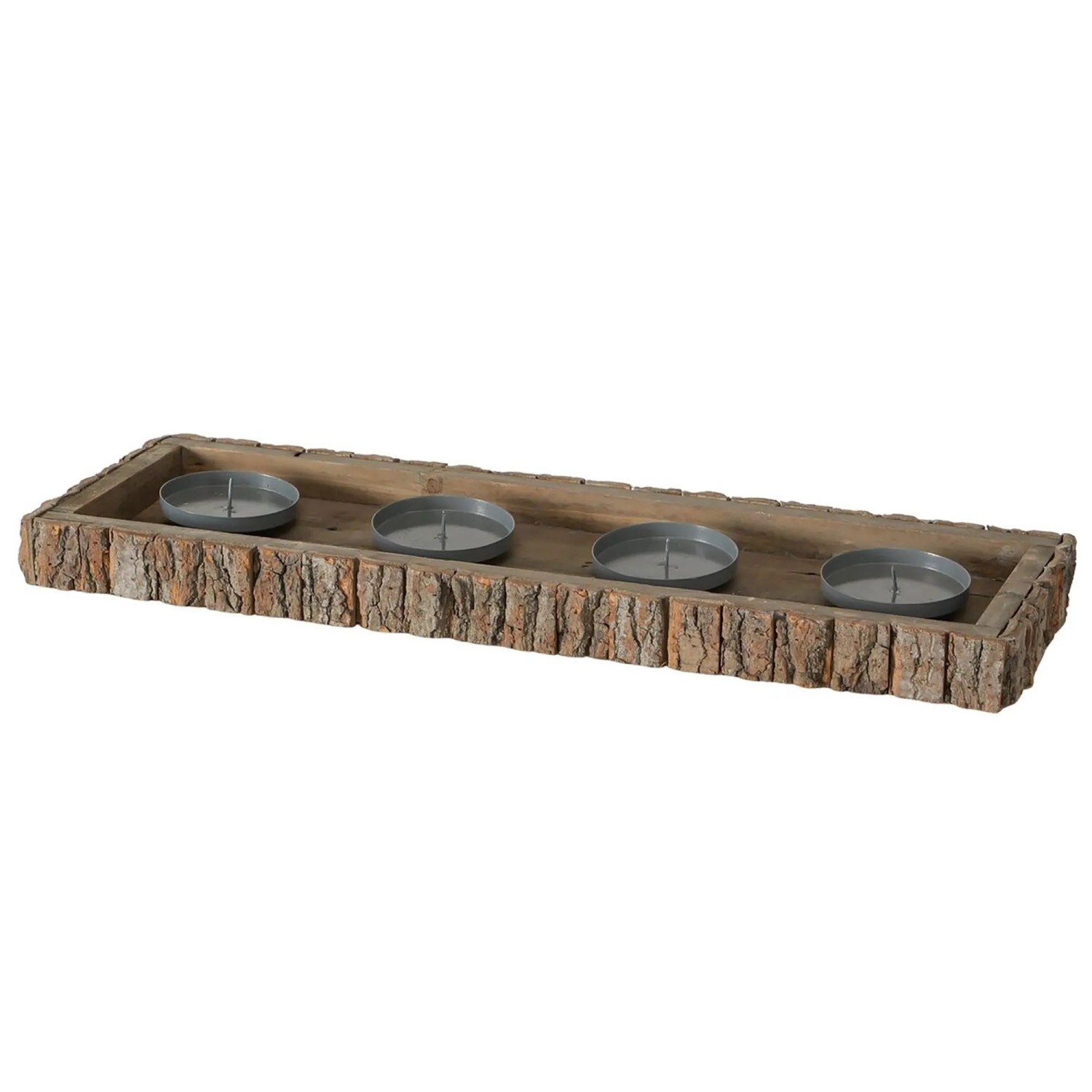 Boltze Kerzenleuchter Lugano Rechteck 4 cm x 58 cm Holz