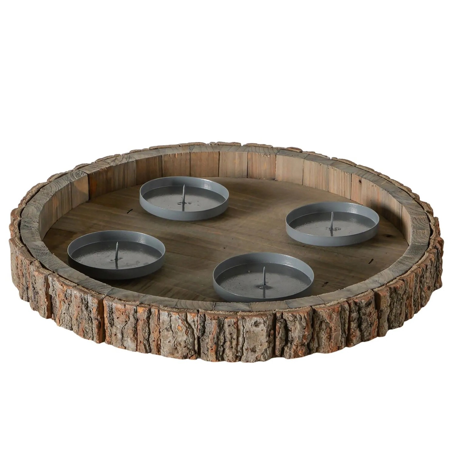 Boltze Kerzenleuchter Lugano Rund 4 cm x 37 cm Holz