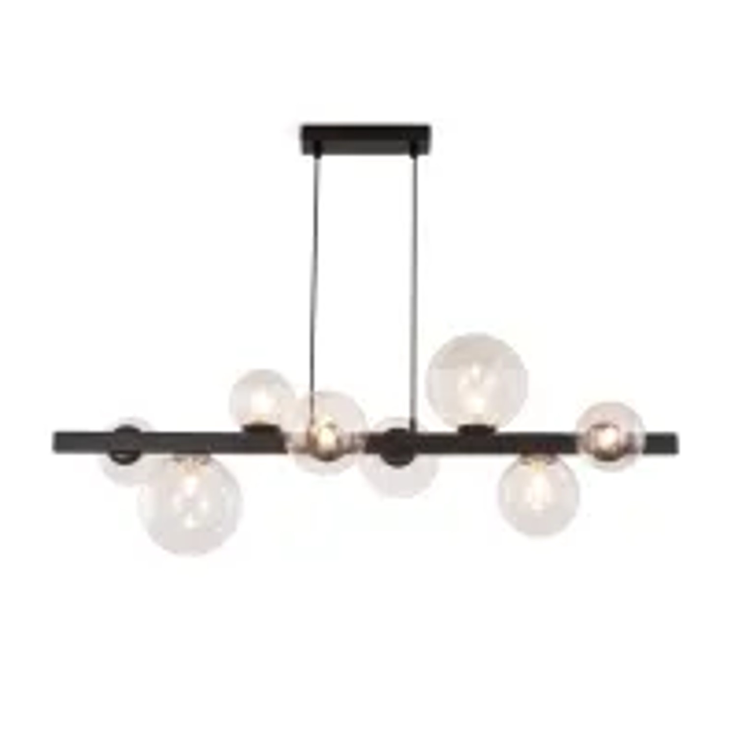NETTLIFE Esstisch Pendelleuchte Hängelampe Wohnzimmer Hängend G9 Pendellampe 8 Flammig Modern Glas