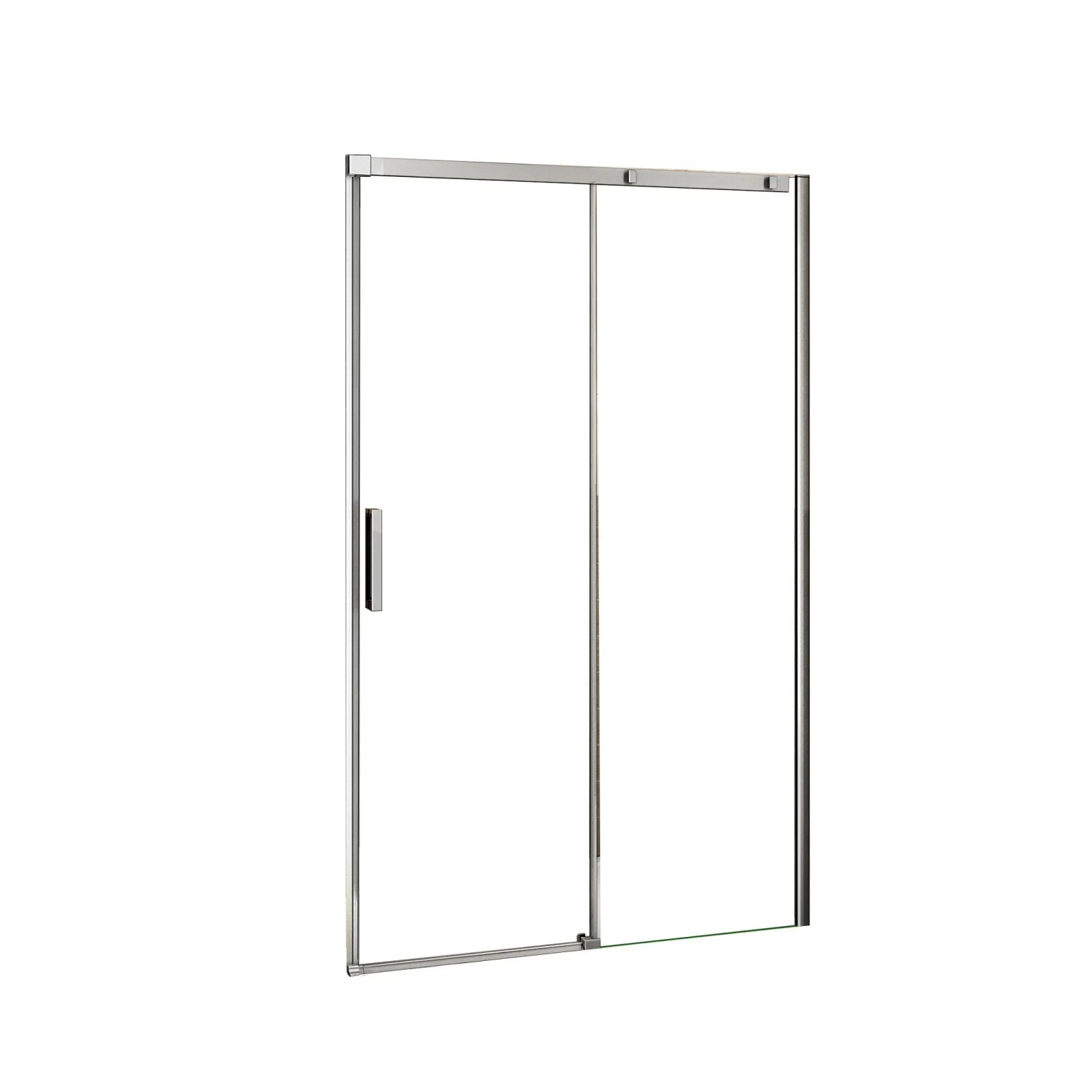 Duschparadies Duschtür Schiebetür 130 x 195cm Nischentür 8mm Nano Glas Dusche Laufschiene Struktur Hochglanz Verchromt