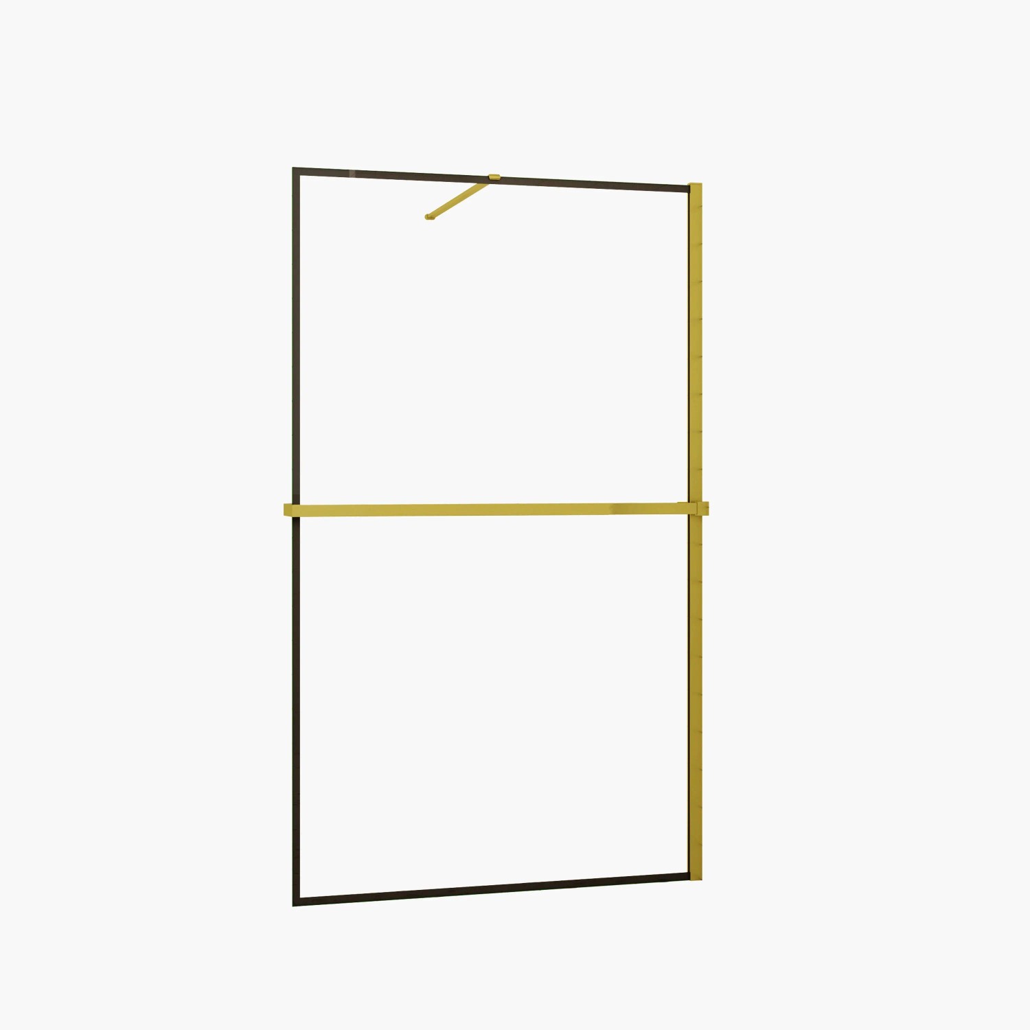 Duschparadies Walk-in Duschen 120 x 200cm Mit Duschregal Handtuchhalter 8mm Nano Glasscheibe Mit Schwarzem Rand Goldrahmen