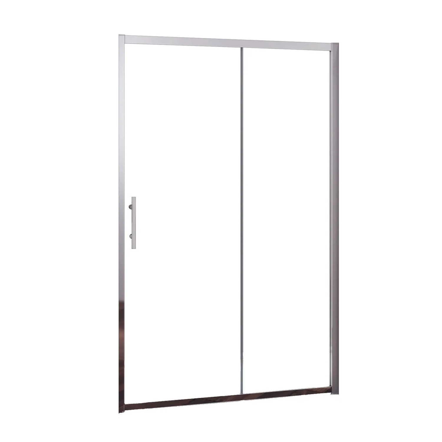 AICA Duschschiebetür 140x185 cm Drehtür 5 mm ESG Sicherheitsglas Duschabtrennung für Nische Chrom Glanz