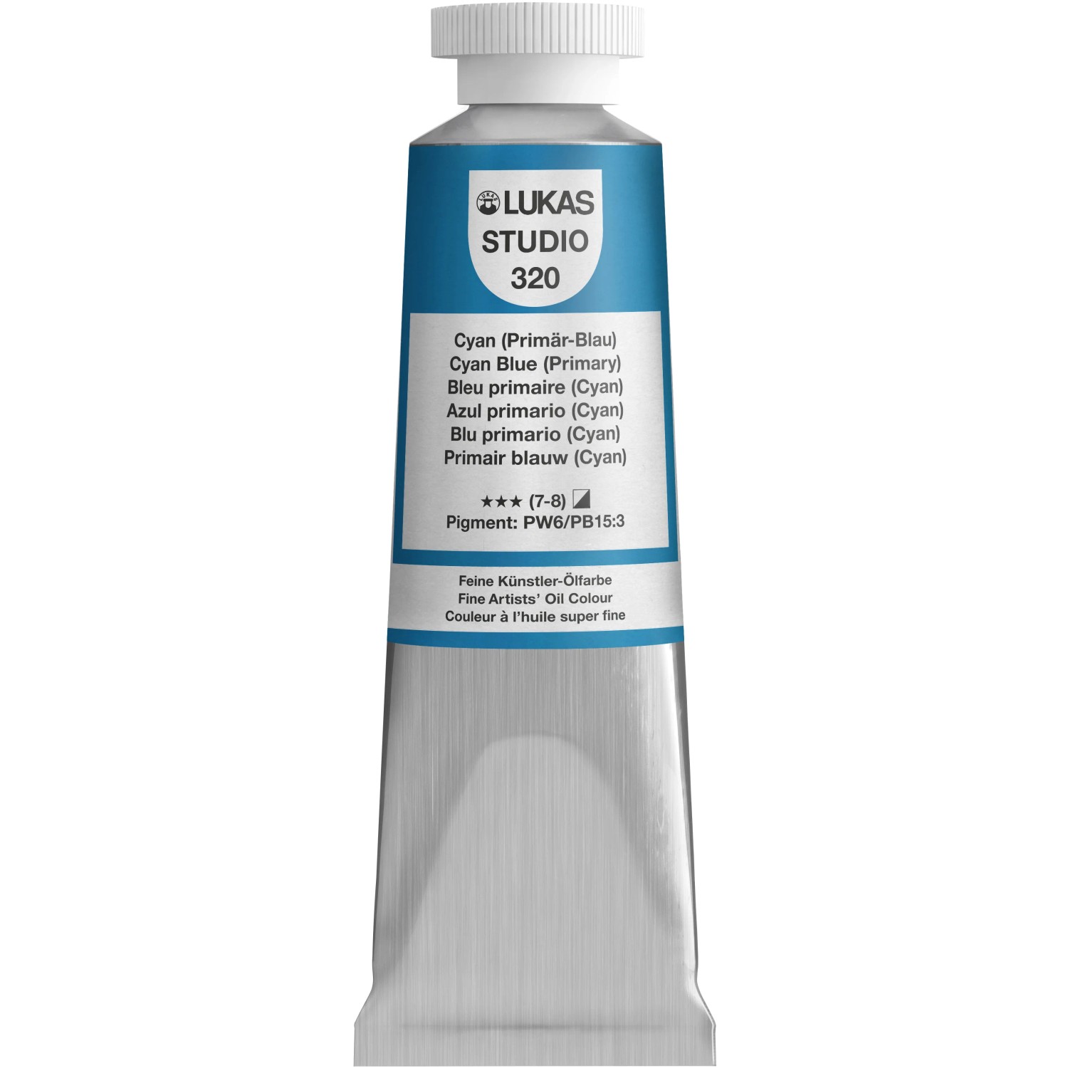 Lukas Studio Ölfarbe 37 ml Premium-Qualität Cyan (Primär-Blau)
