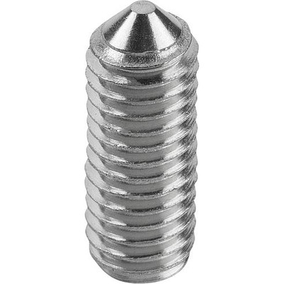 GEWINDESTIFT M.INNENSECHSKANT + SPITZE DIN EN ISO4027 M08X20, EDELSTAHL A2 70, BLANK