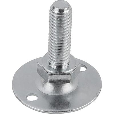 STELLFUß MIT BOHRUNG M10X60, D=40, STAHL
