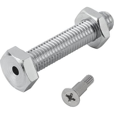 GEWINDESPINDEL FÜR STELLFÜßE D1=M08X50 STAHL, ECO L1=54,5