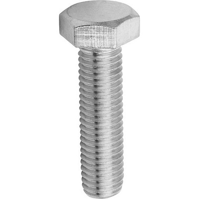 SECHSKANTSCHRAUBE DIN933, GEWINDE DURCHGÄNGIG M08X60, EDELSTAHL A4 70 BLANK