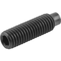 GEWINDESTIFT M.INNENSECHSKANT U.ZAPFEN DIN EN ISO4028 M10X60, STAHL 45 H, BLANK (SCHWARZ) Bild 2