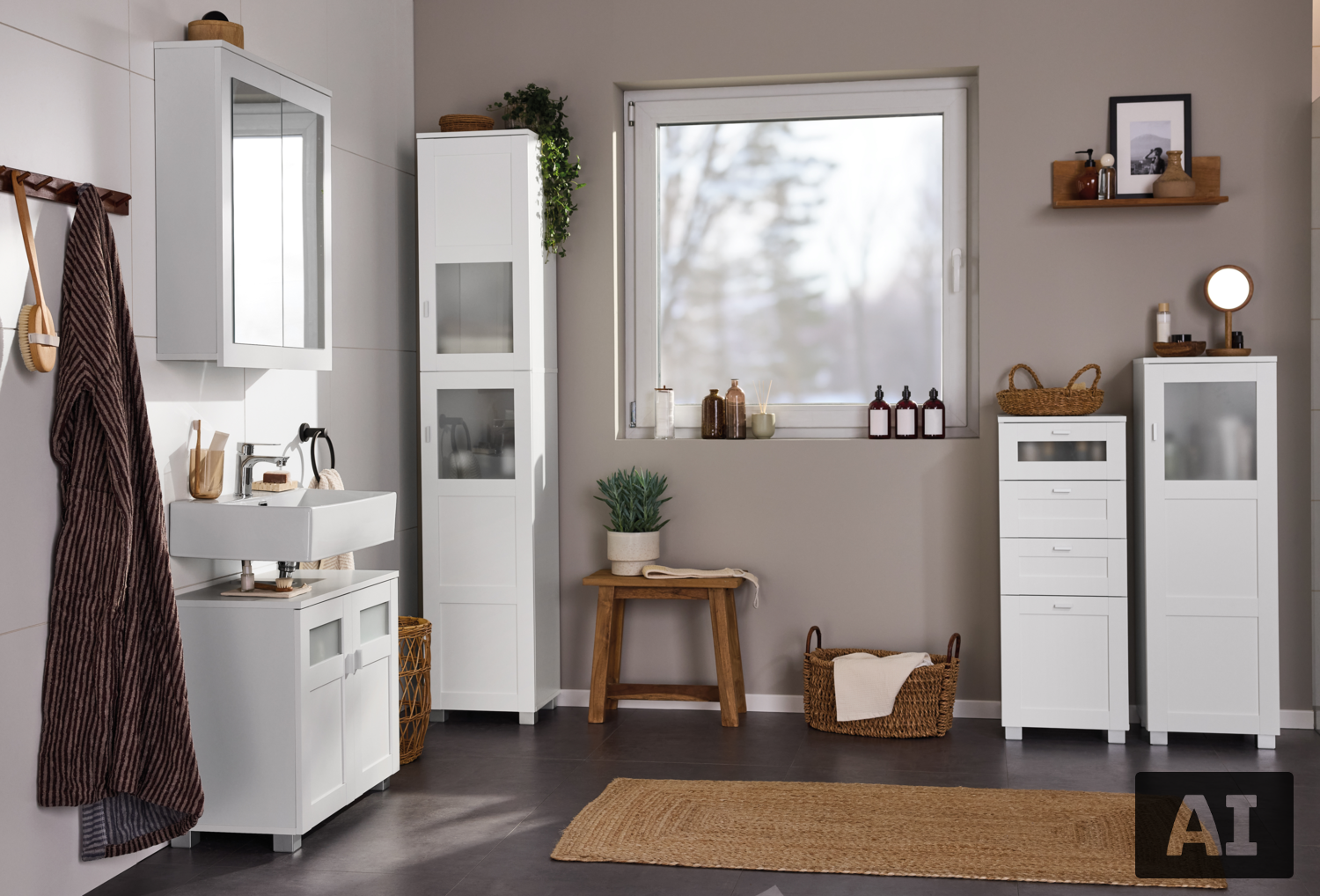 LIVARNO® Bad-Seitenschrank »Basel« Bild 4
