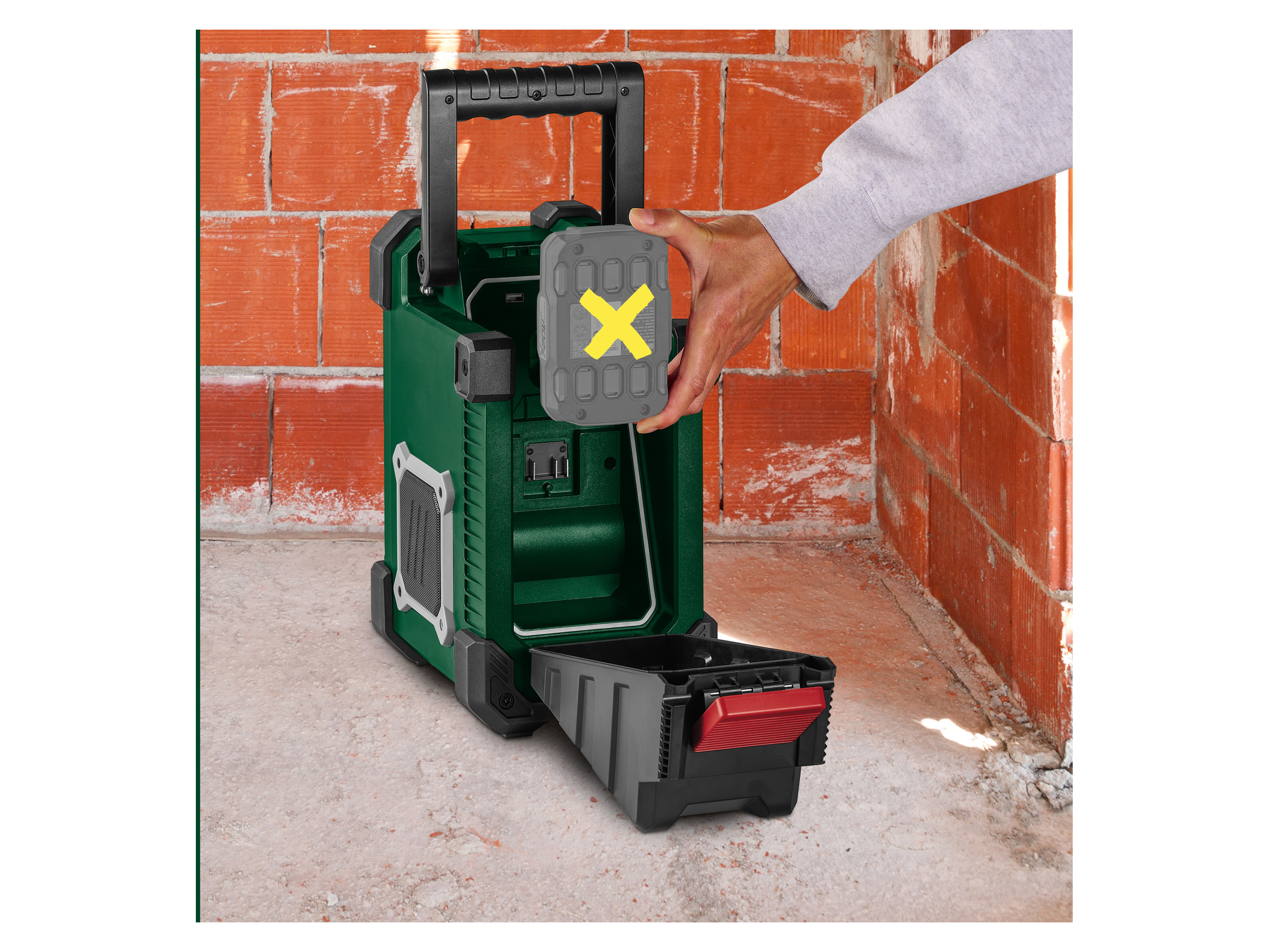 PARKSIDE® 20 V/ 12 V/ 230 V Akku-Baustellenradio »PBR 10 A1« ohne Akku – ohne Ladegerät