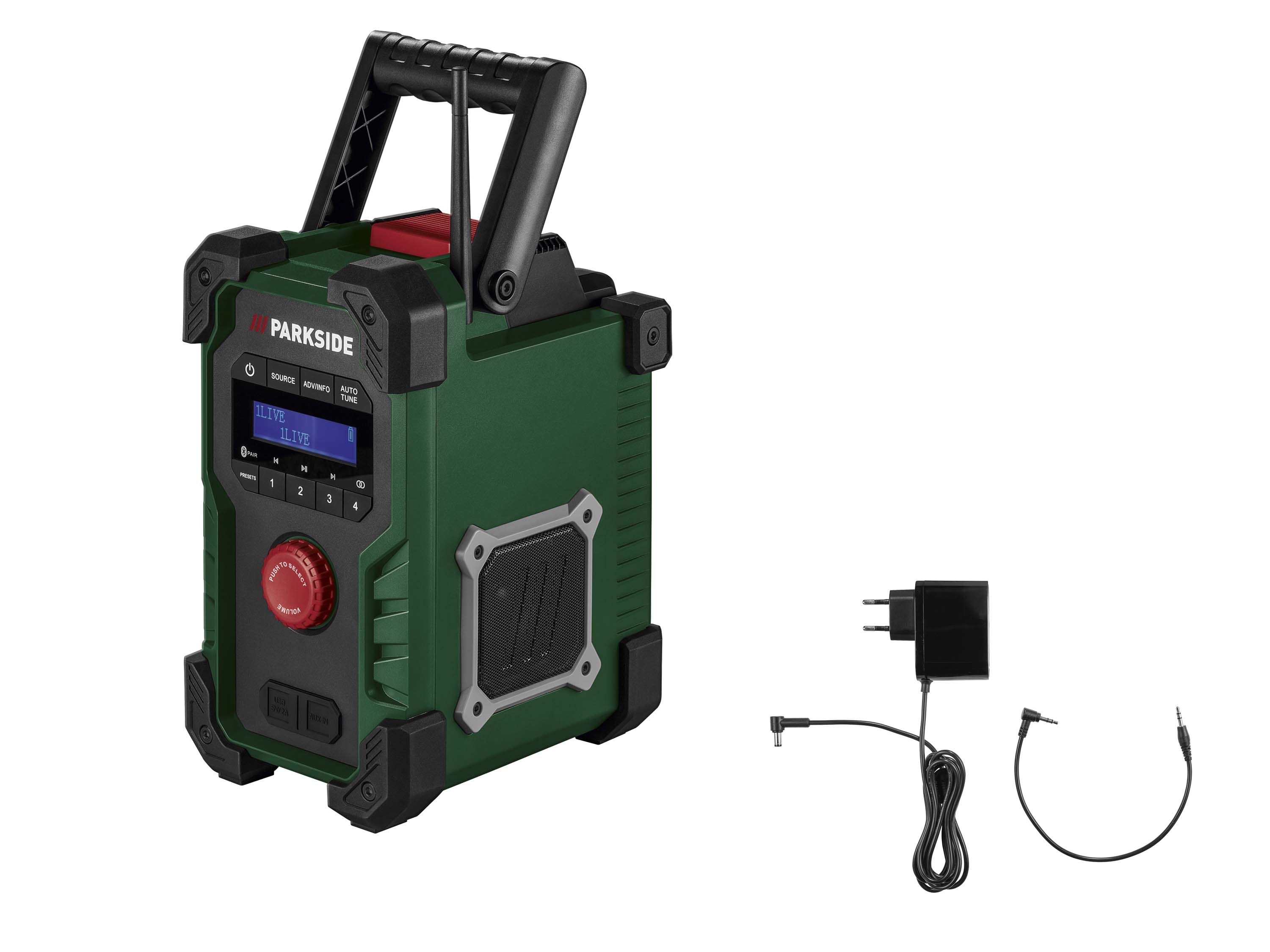 PARKSIDE® 20 V/ 12 V/ 230 V Akku-Baustellenradio »PBR 10 A1« ohne Akku – ohne Ladegerät Bild 4