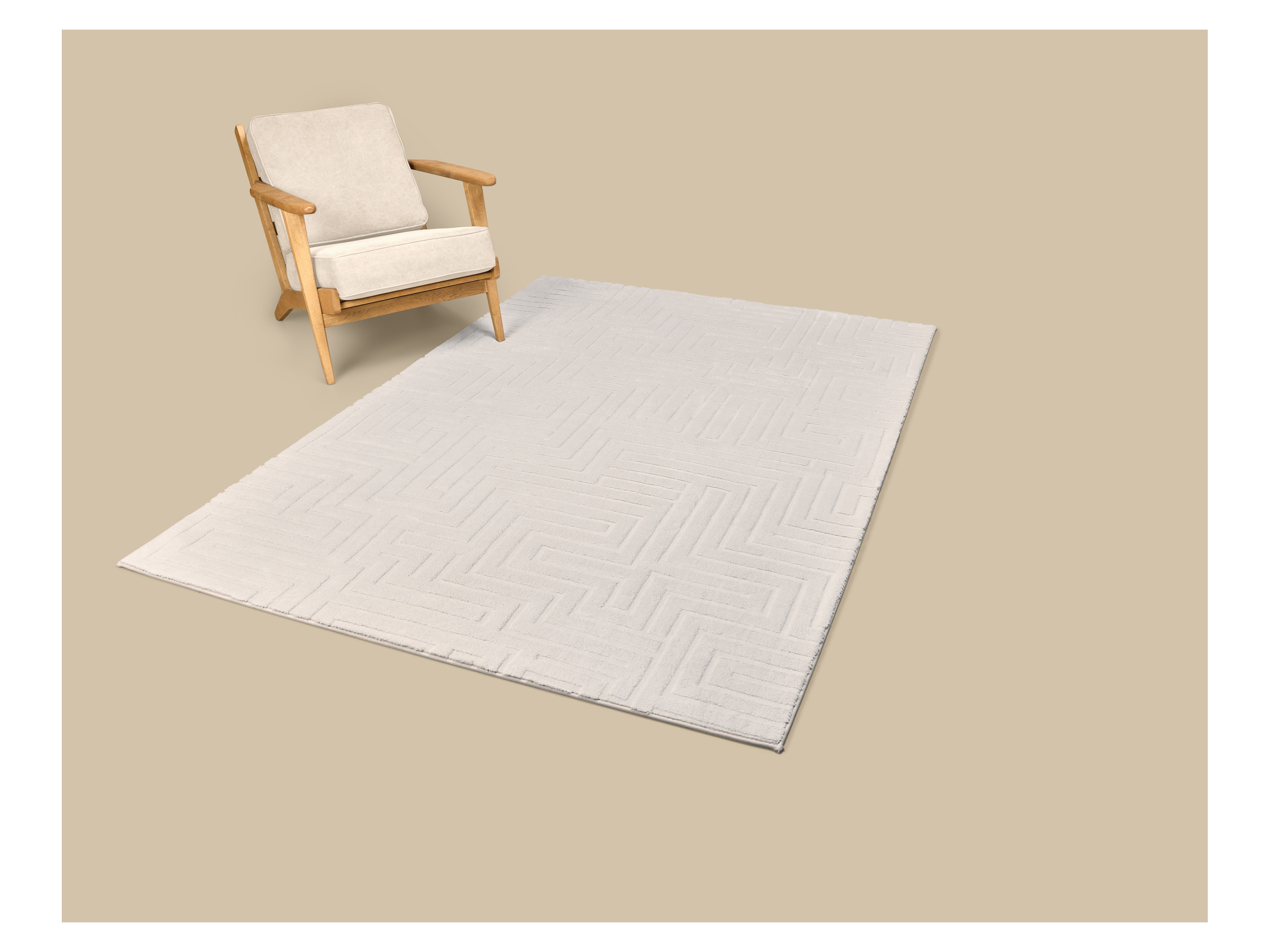 LIVARNO® Langflor-Teppich (Creme) Bild 3