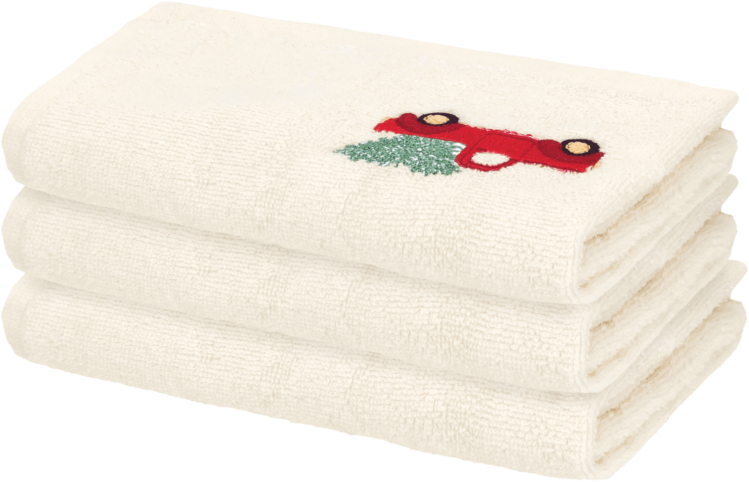 LIVARNO® Frottier-Gästetücher / Handtuch (3x, weiß)