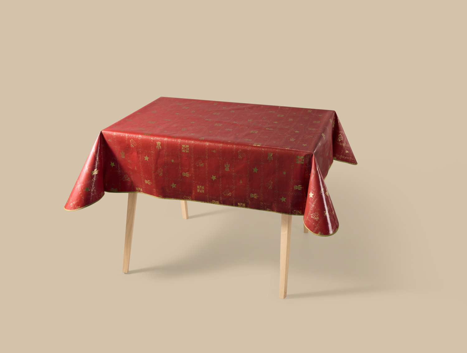 LIVARNO® Festliche Lacktischdecke (130 x 160 cm, Rot)