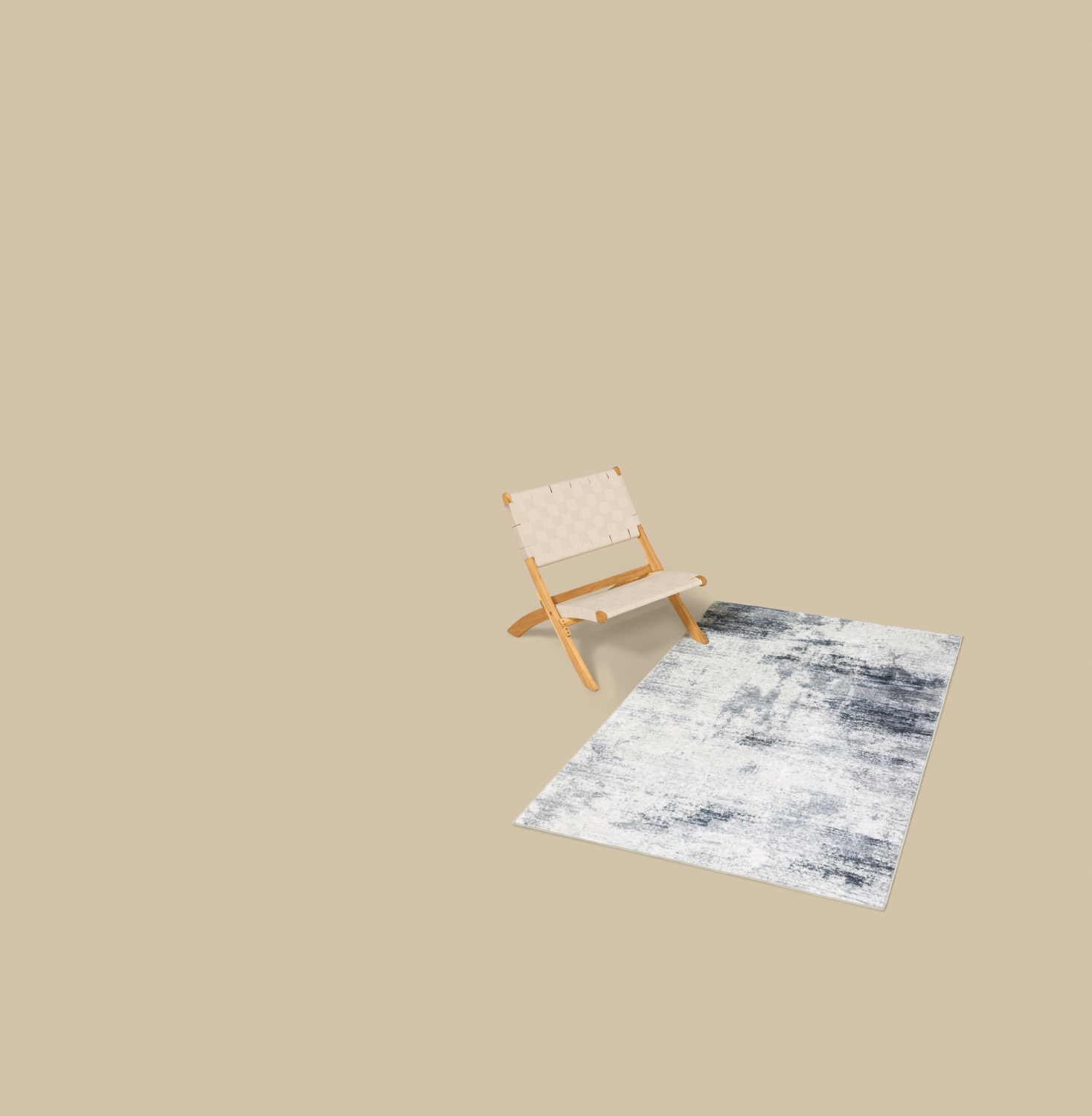 LIVARNO® Faltbarer Premium-Teppich, 120 x 180 cm (Weiß/anthrazit) Bild 4